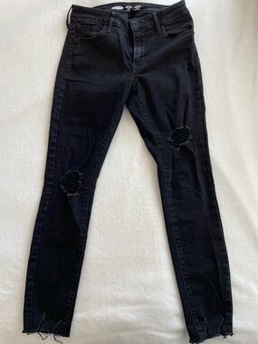 Old Navy Black Ripped Skinny Jeans